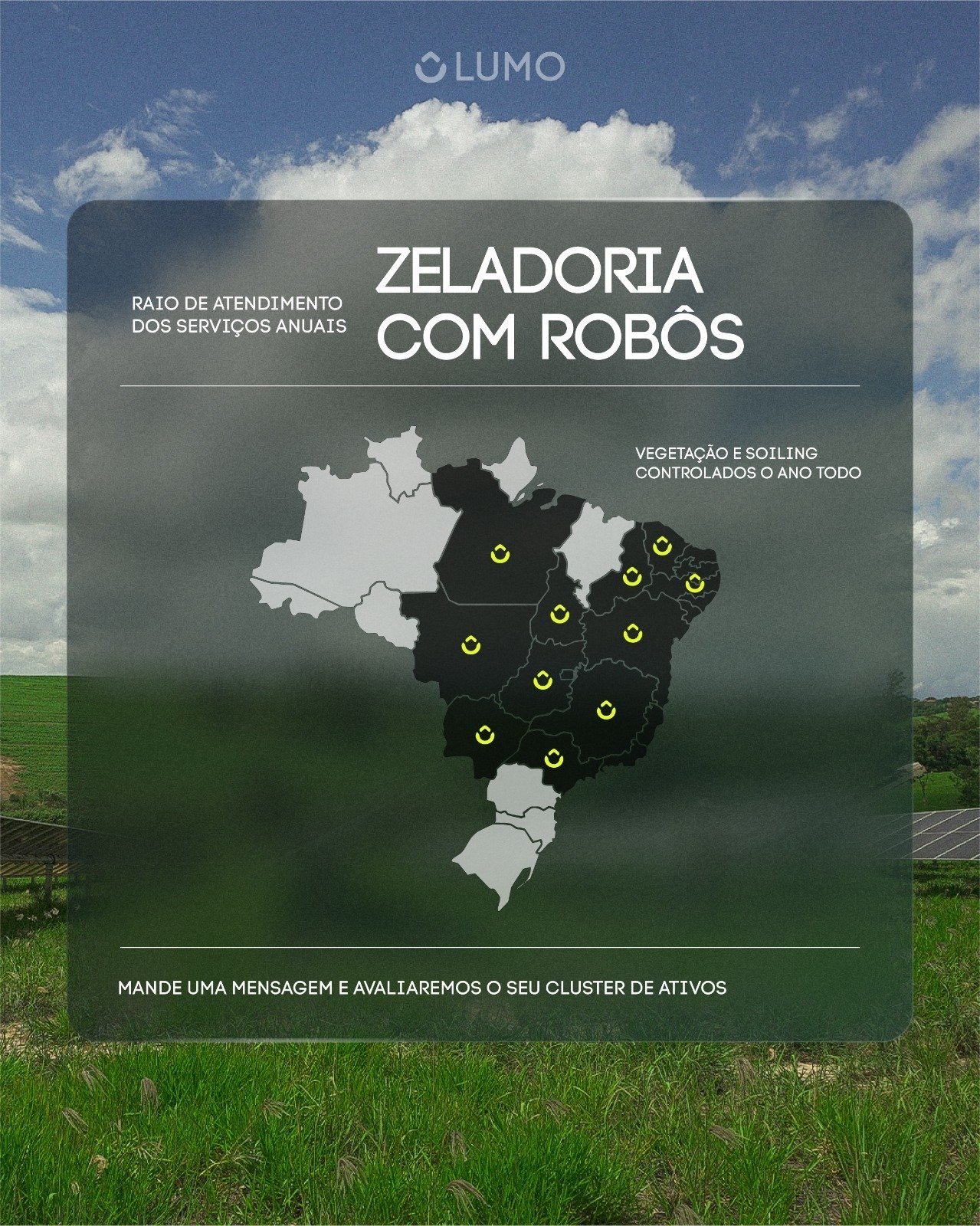 Mapa de atendimento Lumo